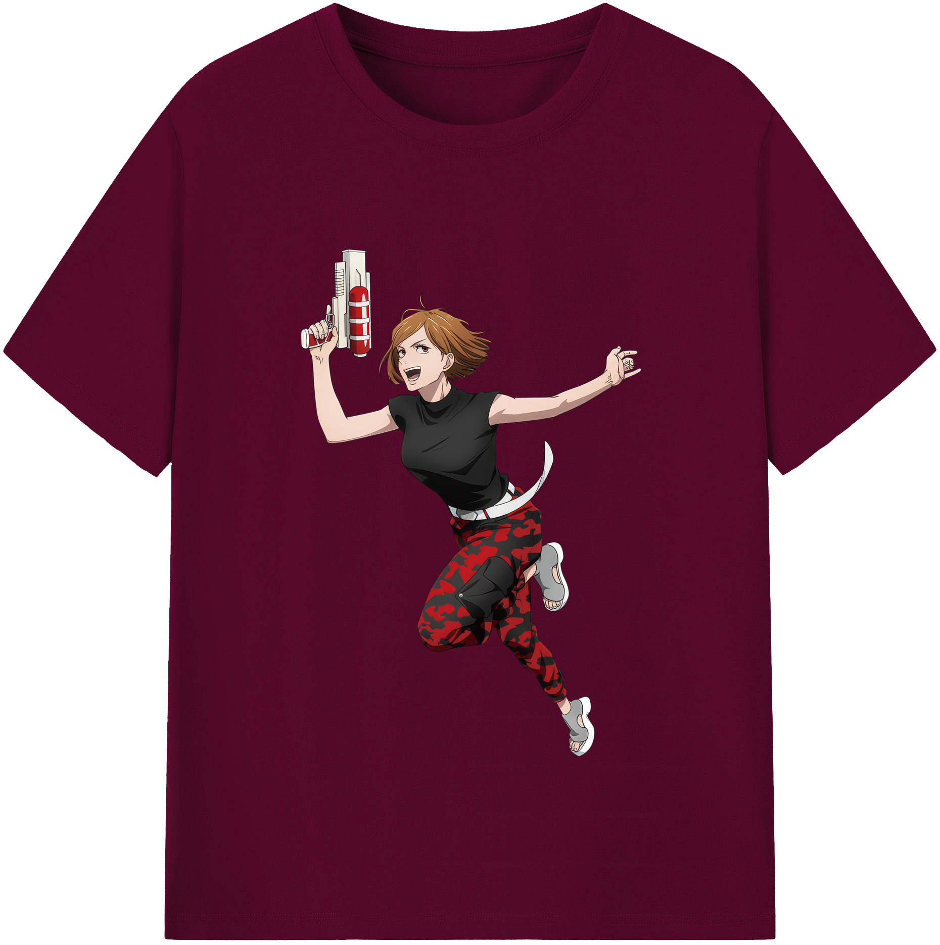 （画像用） 呪術廻戦 Jujutsu Kaisen レディースカジュアルプリントTシャツ（綿100％）